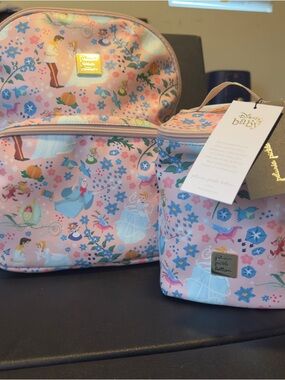 Petunia Pickle Bottom Disney Baby Pink Cinderella Floral Print Bag Set